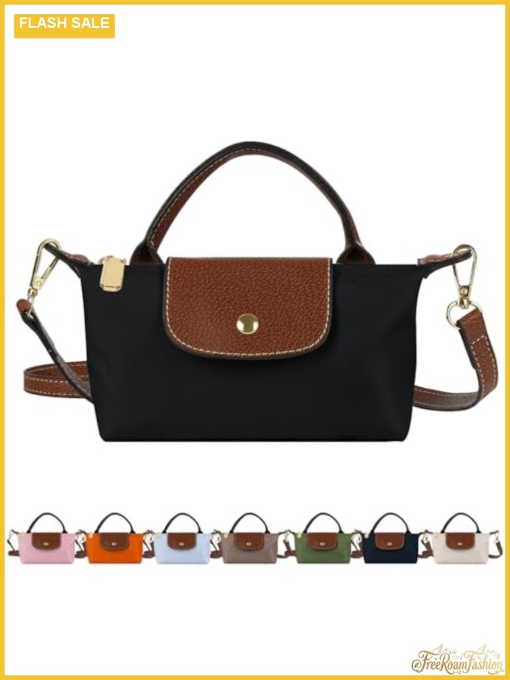 Mini Crossbody Shoulder Bag Lightweight Fabric Square Sling Purse